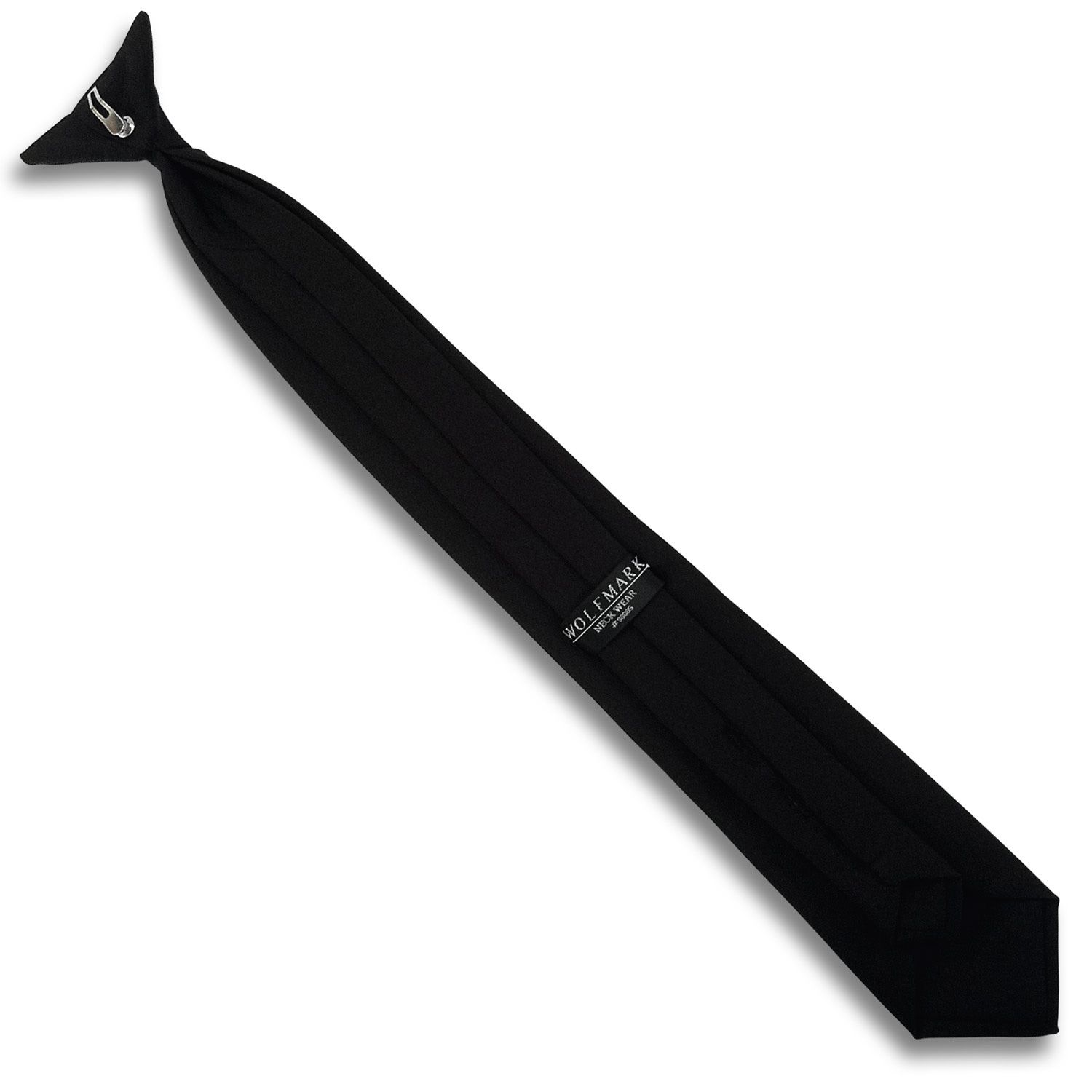 Black Velcro Poplin Tie - 18" 2