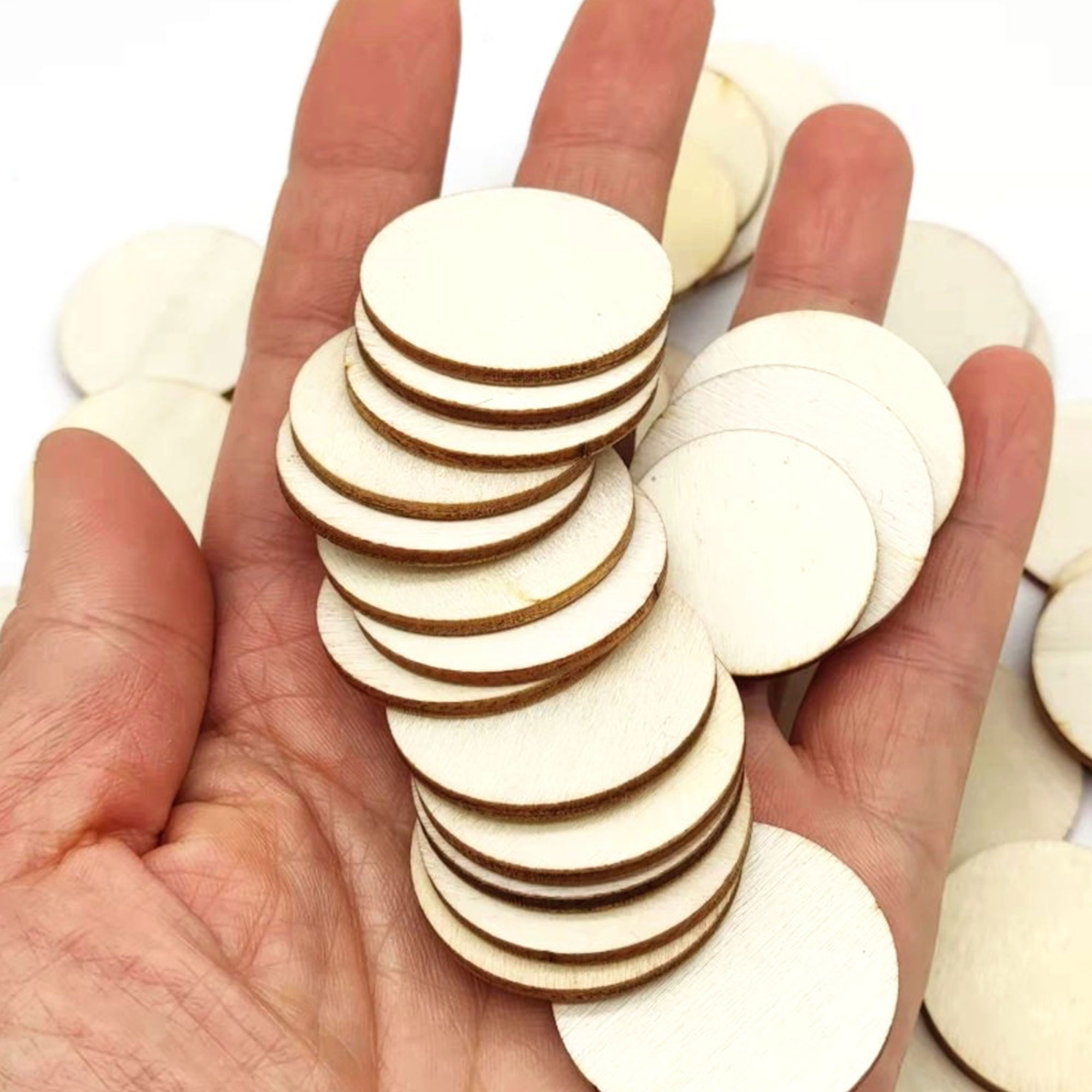 Wooden Colored Round Chip Coin 5