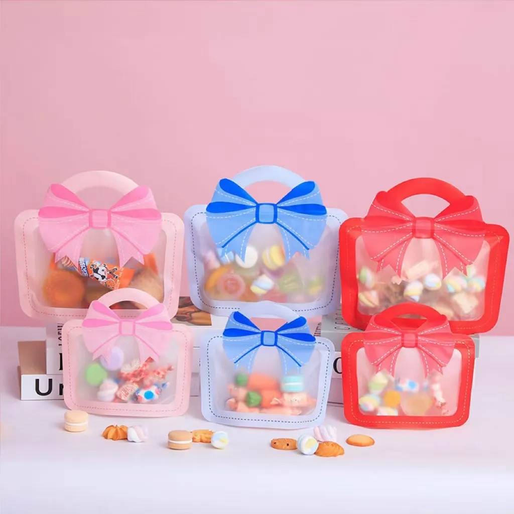 Bow portable packaging baked cookies and snacks sealed bag 6