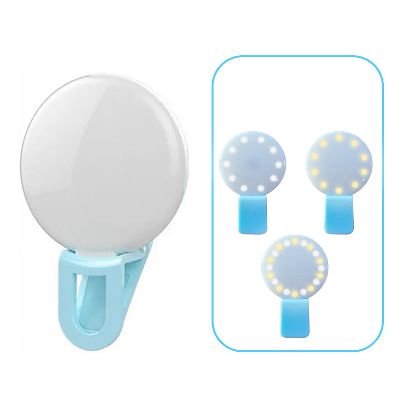 Portable Selfie Ring Led Phone Light With Clip 2