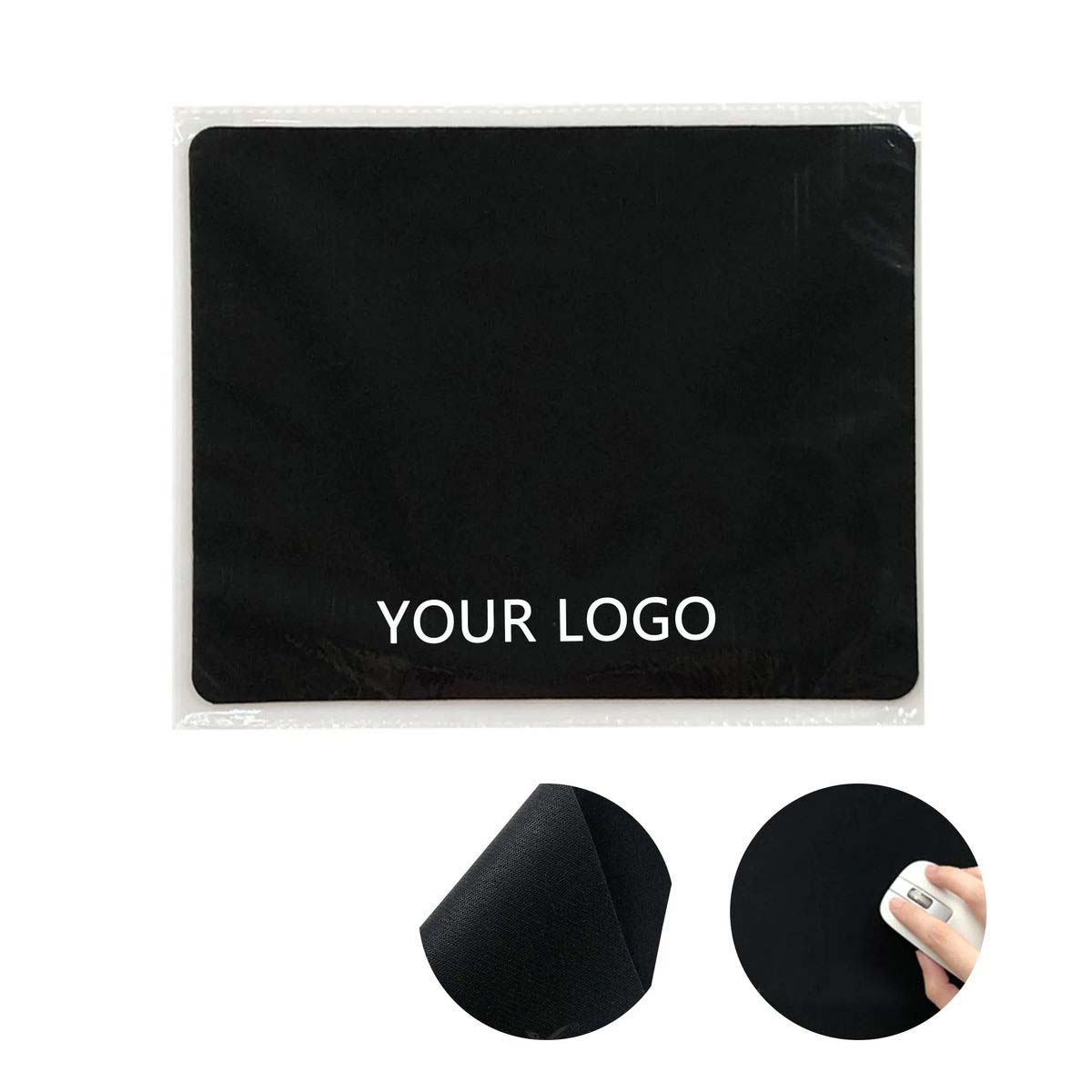 Flexible Rubber Mouse Pad with Smooth Fabric Top 1