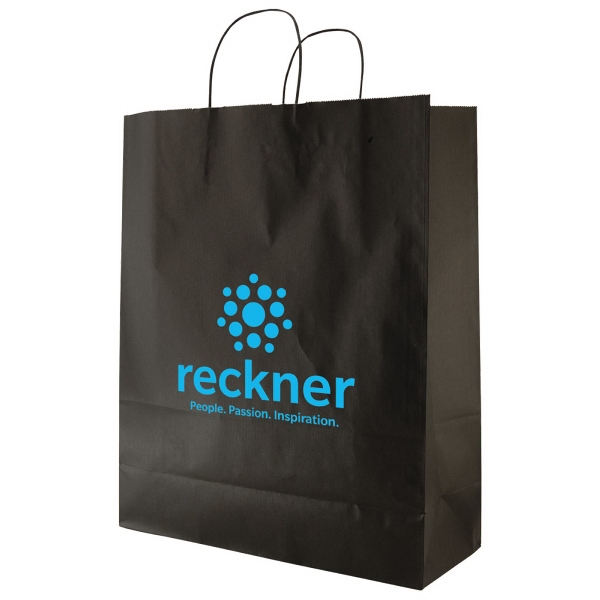 Striped Tinted Kraft Shopping Bags 10