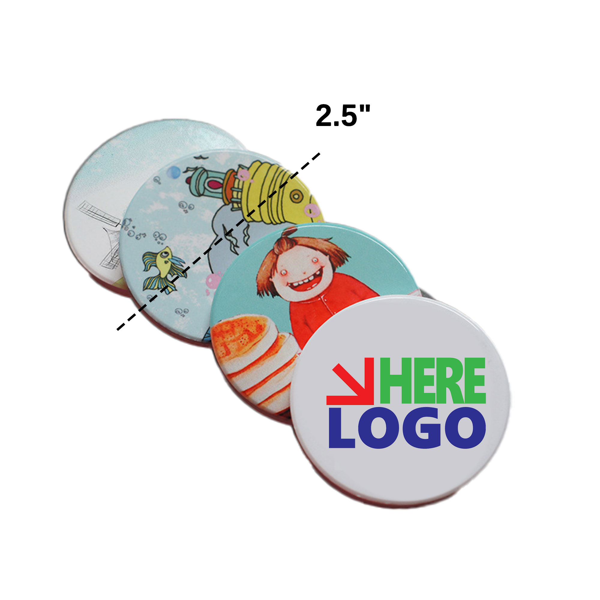 2.3" Ceramic Magnet Blank MOQ 20 3
