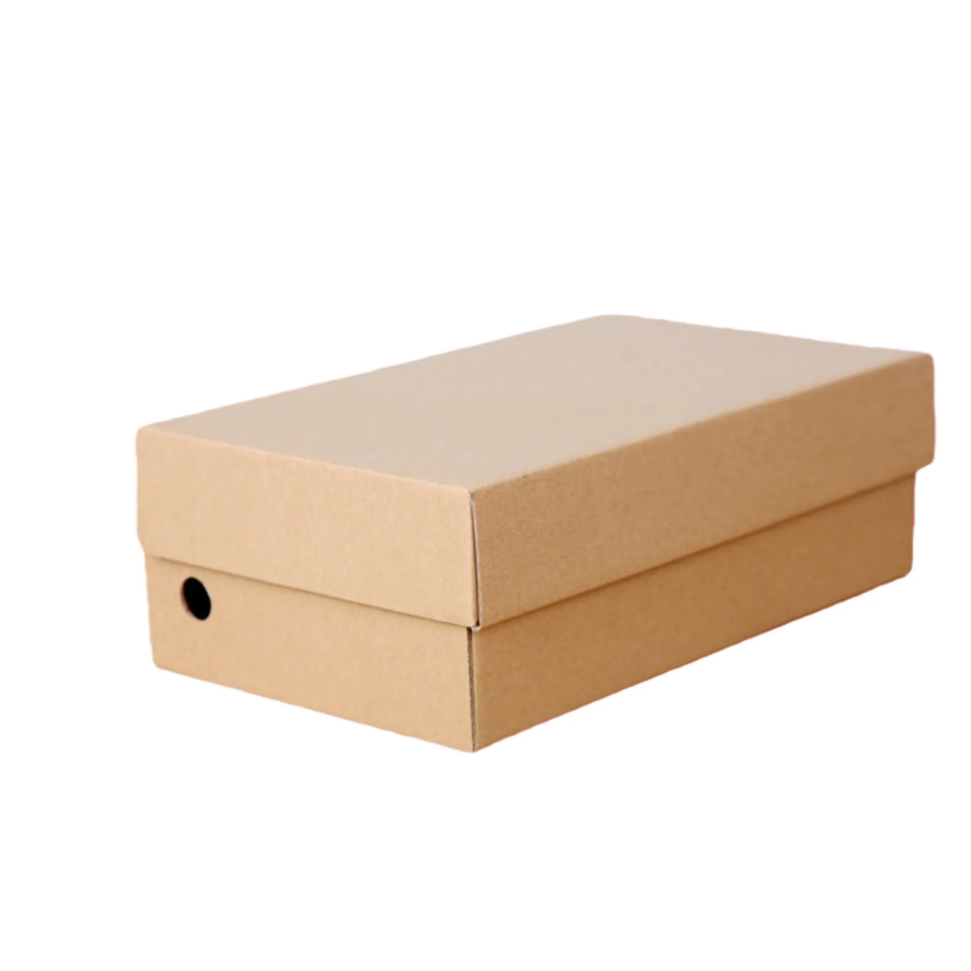 Folding Kraft Paper Shoe Storage Box with Flip Lid 3