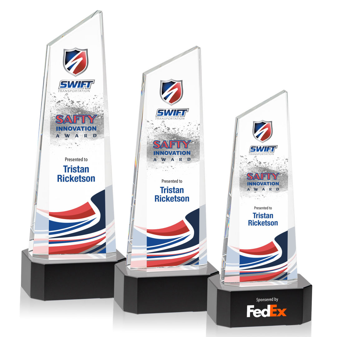 Belmont Tower VividPrint™ Award on Padova - Black