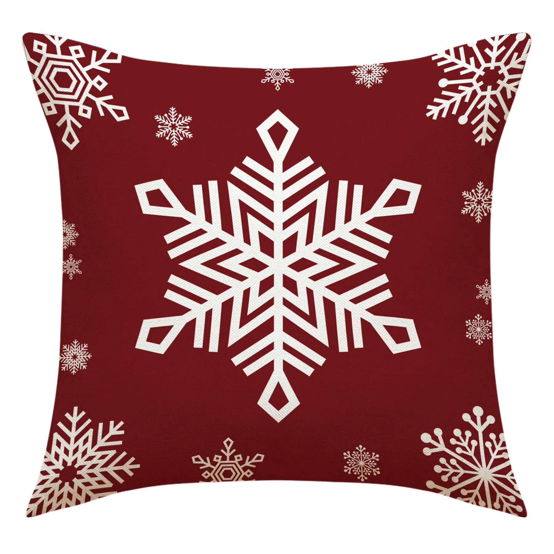 Flax Red Christmas Cushion Pillowcase 7