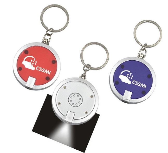 promotional round LED key chain 2