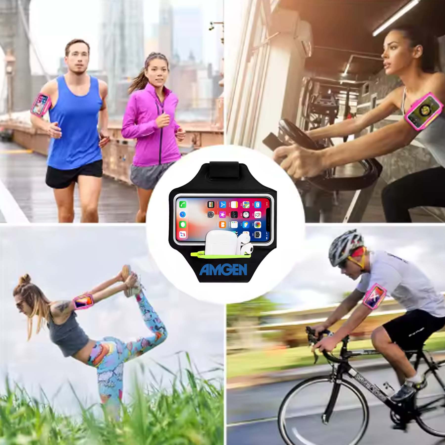 iBank ® Running Sport Armband compatible with iPhone 17,16,15 & Galaxy phones 1