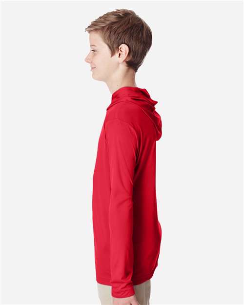 Youth Zone Performance Hooded Long Sleeve T-Shirt - TT41Y 45