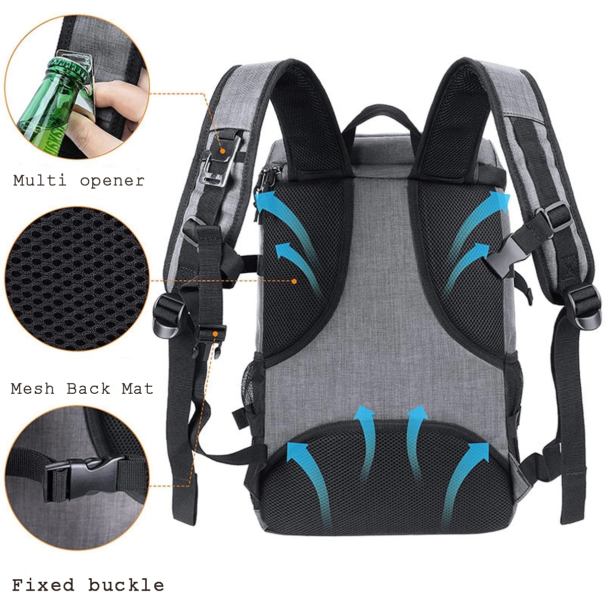 Large Capacity Insulated Cooler Backpack 40L 3