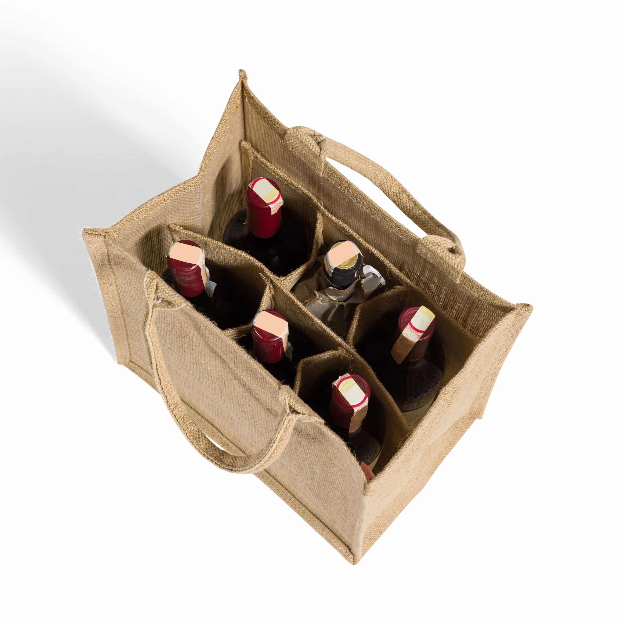 6 Bottle Jute Wine Bag 7
