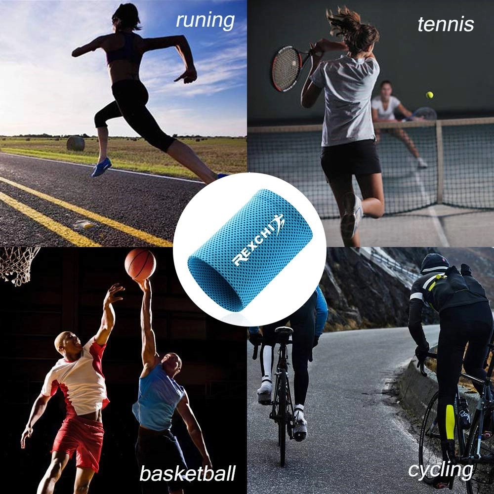 Fitness Sports Sweat Absorbent Polyester Wristband 4