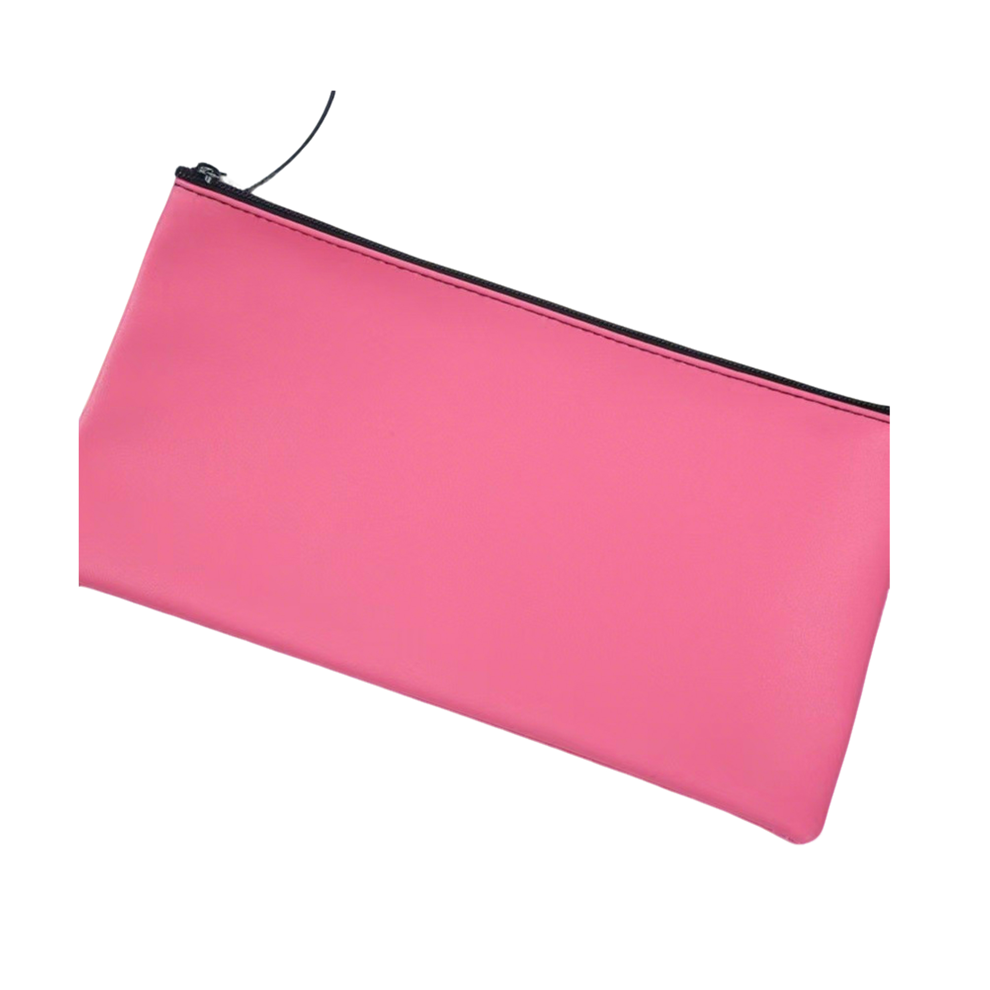 PU Leather Zipper Deposit Pouch 11" x 6" 2
