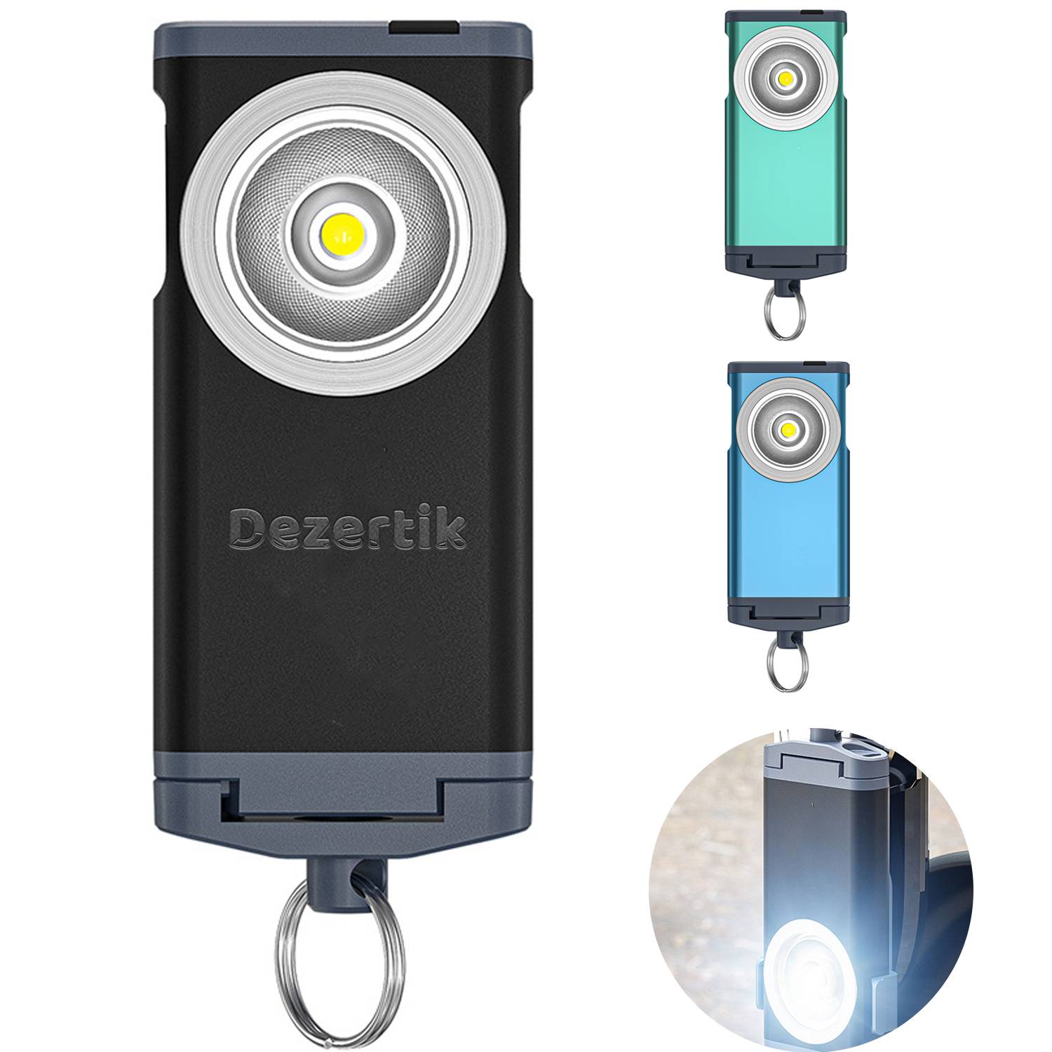 Mini EDC Keychain Flashlight with USB-C Charging