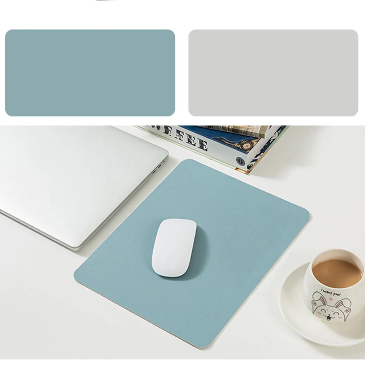 Reversible PU Leather Mouse Pad Small Waterproof 5