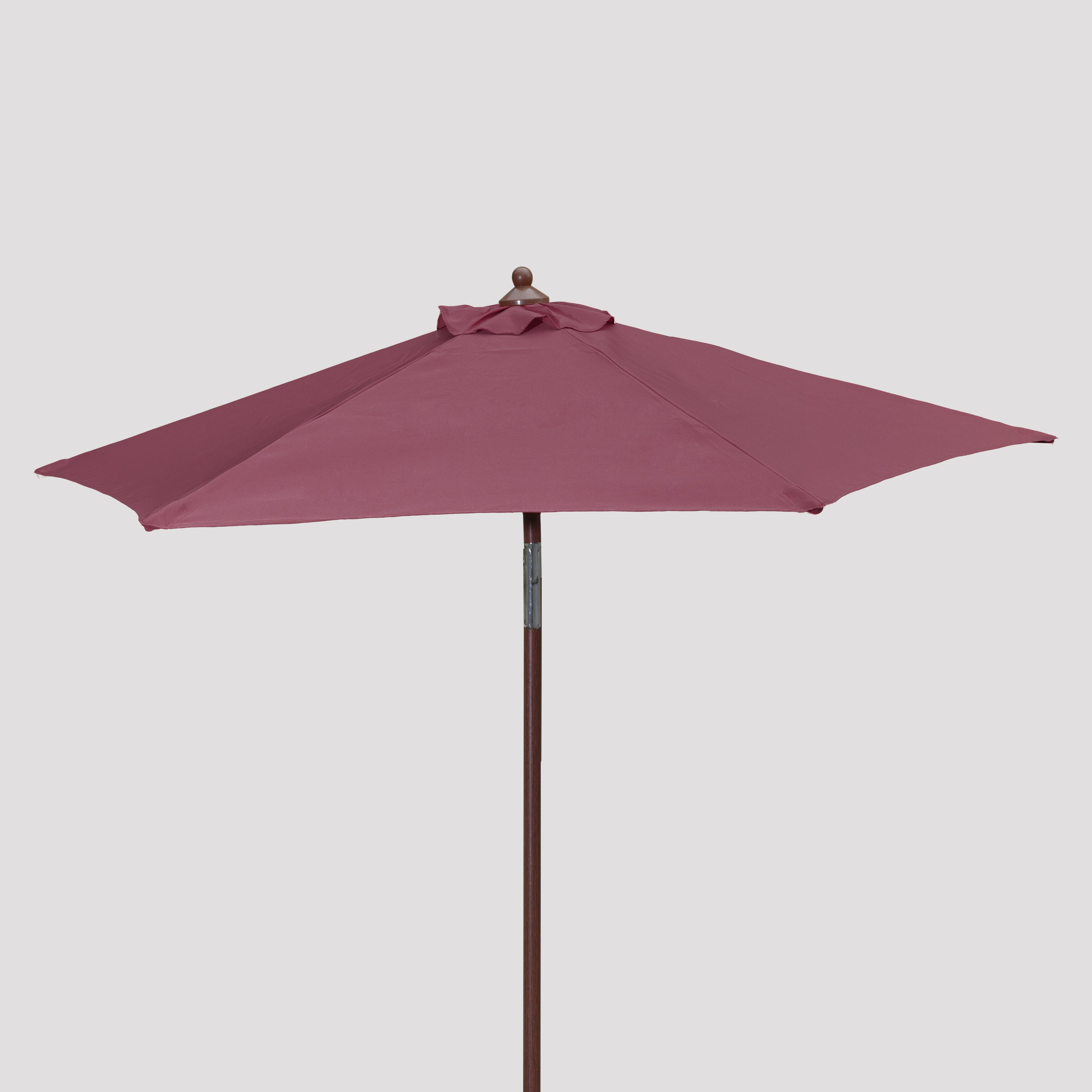 7' Wood Look Market Umbrella with Tilt