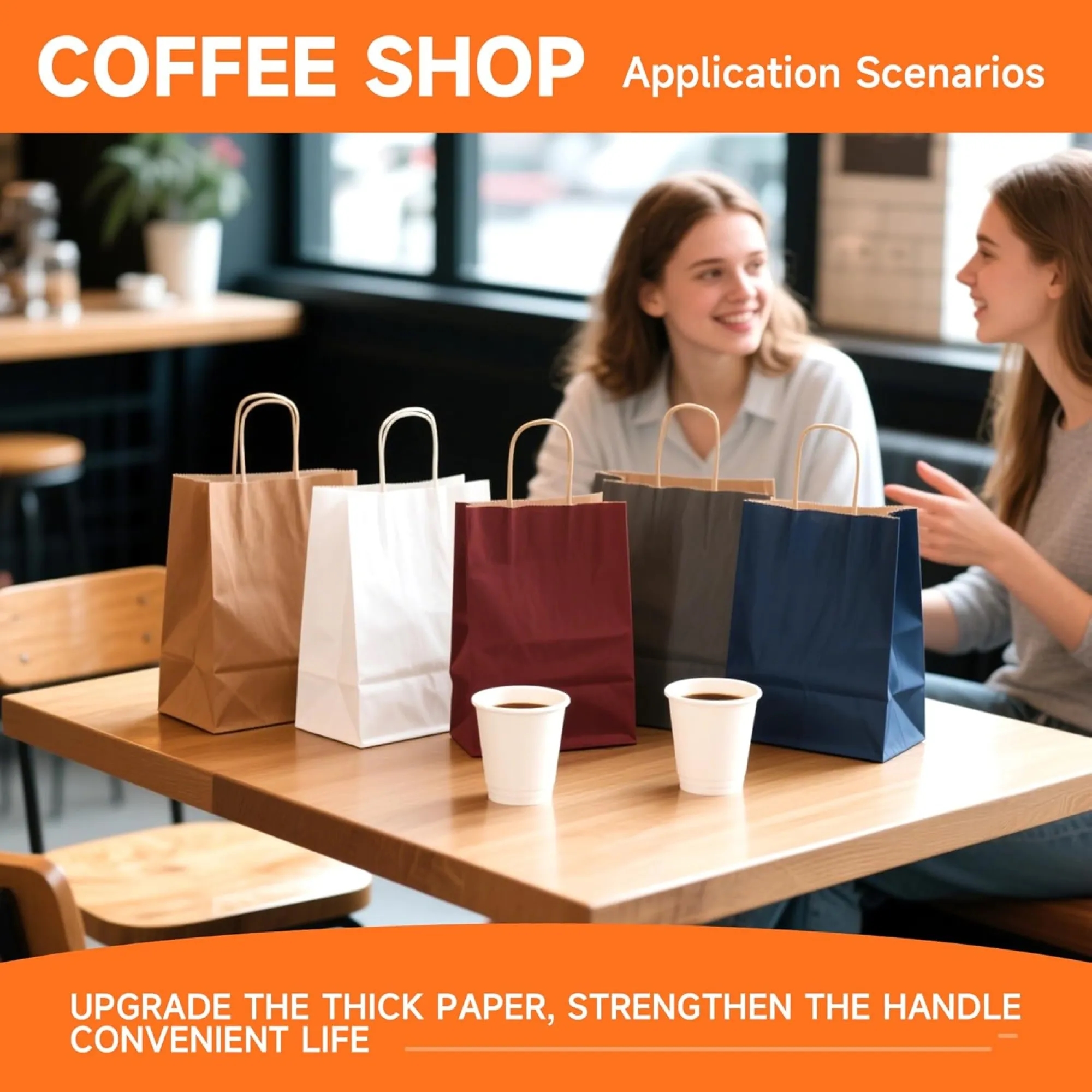 Kraft Paper Gift Bag With Handle Free Shipping 5