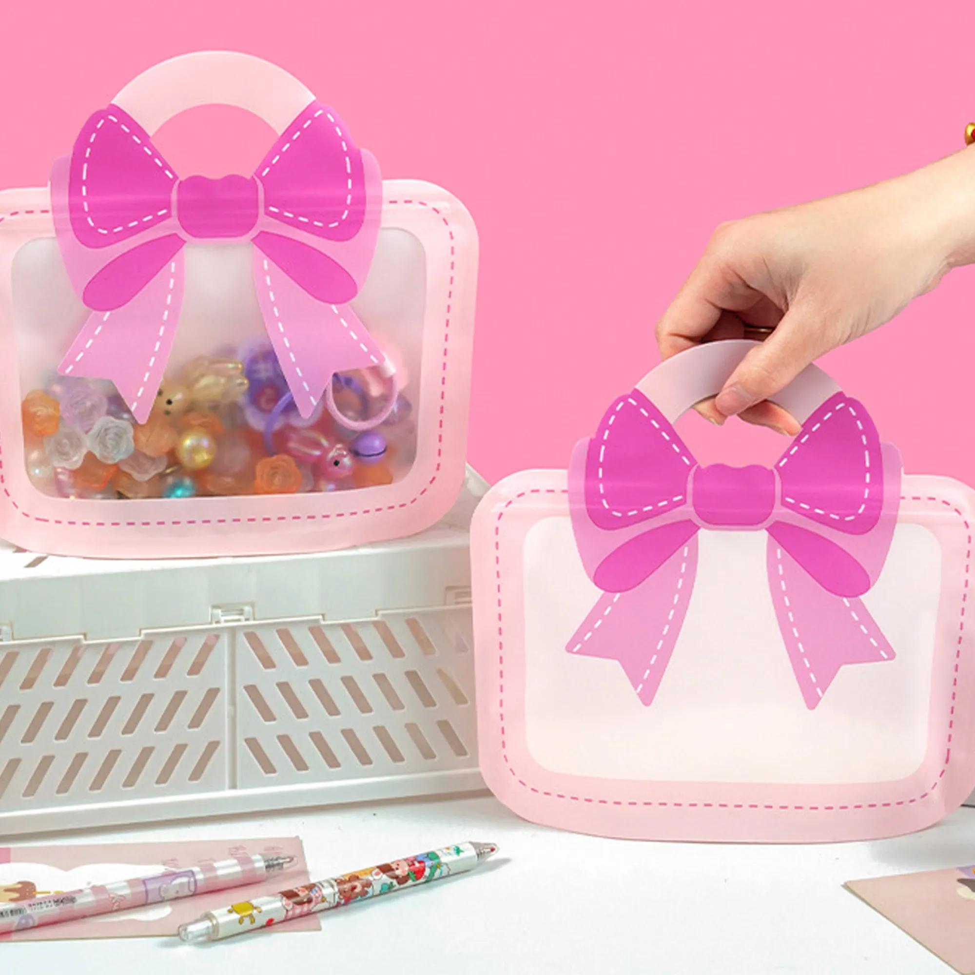 Bow-Tie Handbag Style Snack Pouch 5