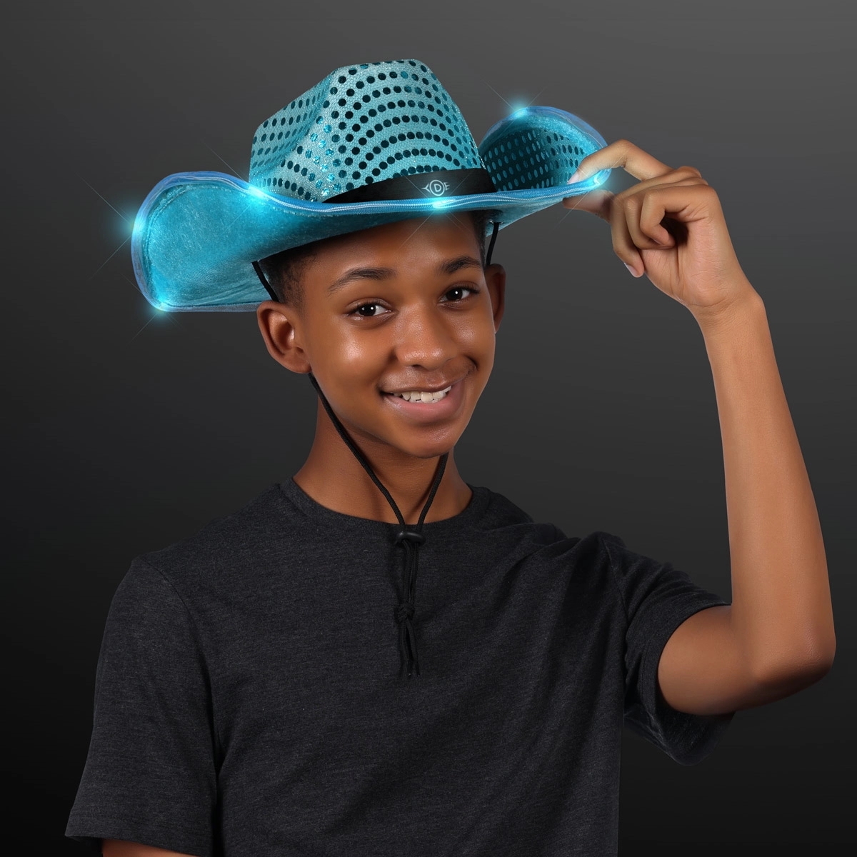 Sequin Cowboy Hat with Black Band 20