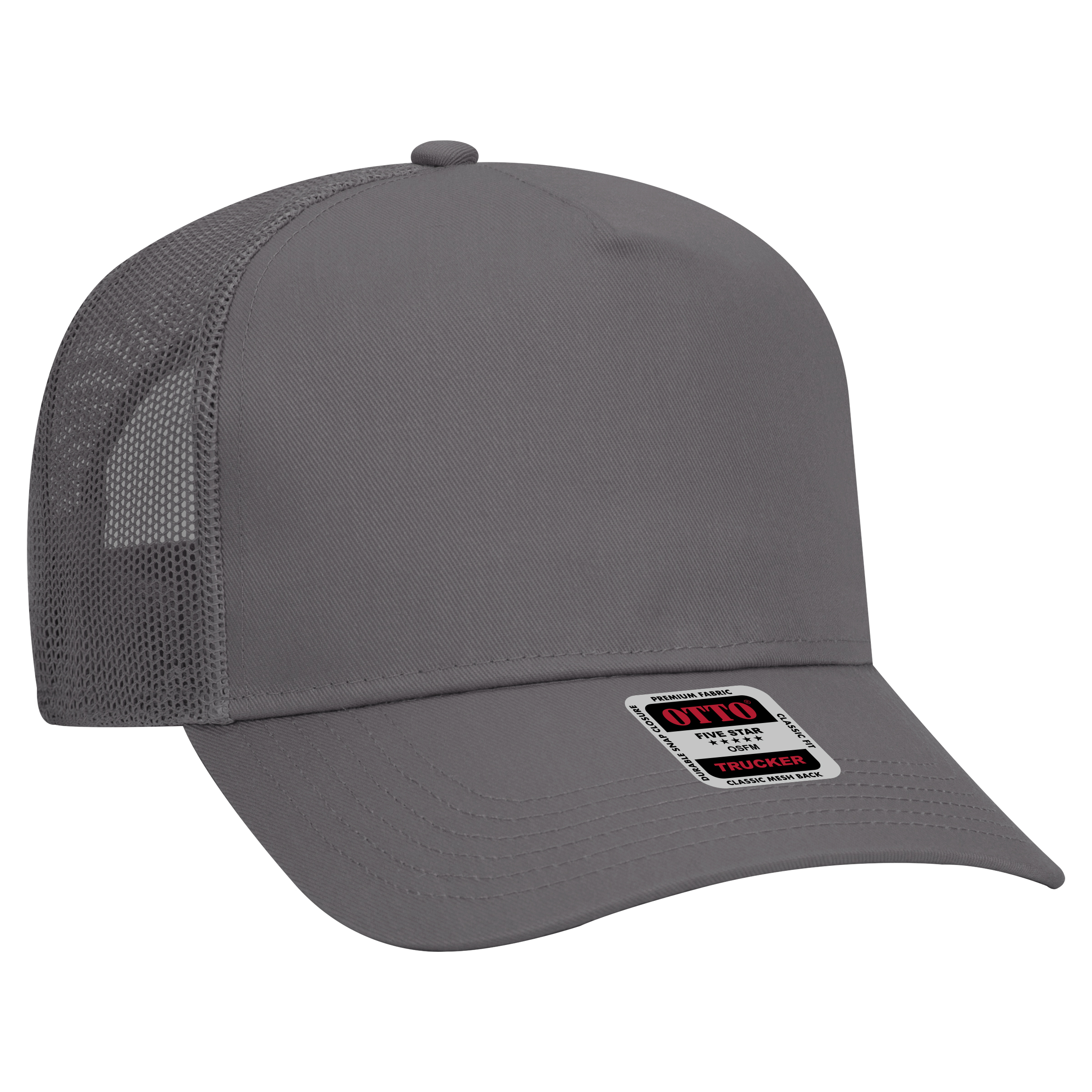 OTTO CAP® 5 Panel Mid Profile Mesh Back Trucker Hat 19