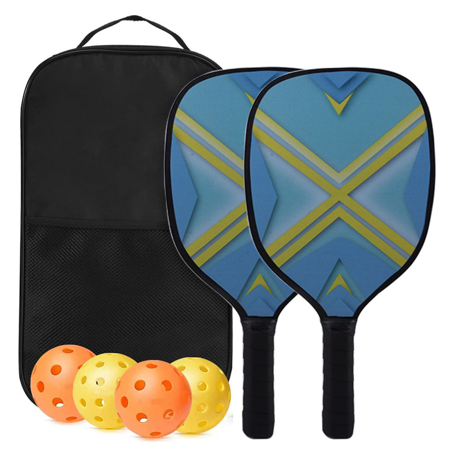 Wooden Pickleball Racket Paddle & Ball Set w/ Carrying bag 4