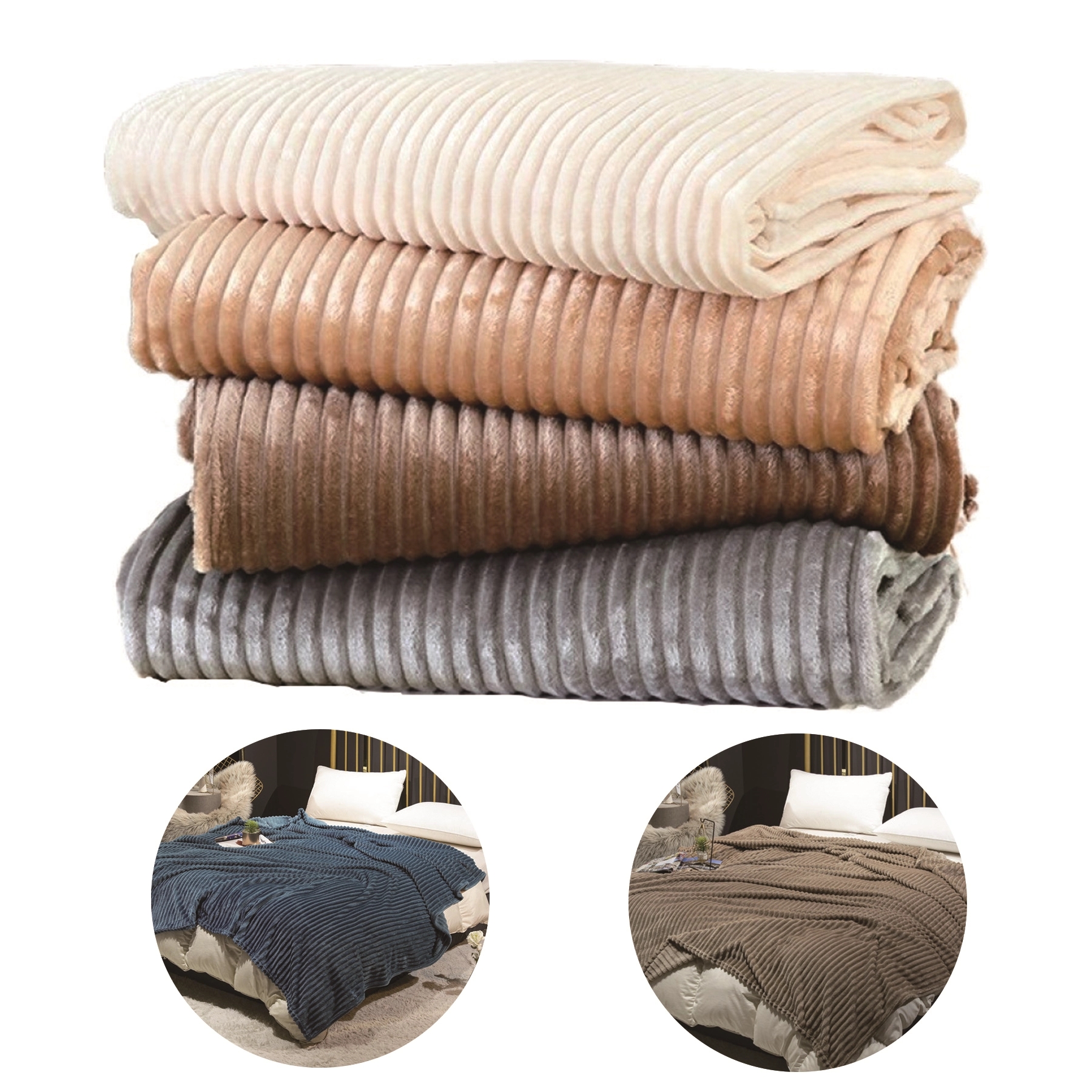 Solid Color Flannel Office Blanket 1