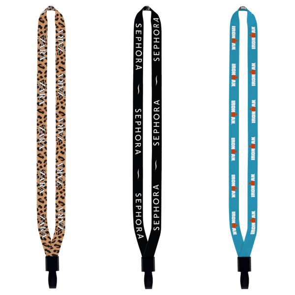 1/2" Dye-Sublimation Lanyard with Non-Swivel Plastic Hook 5