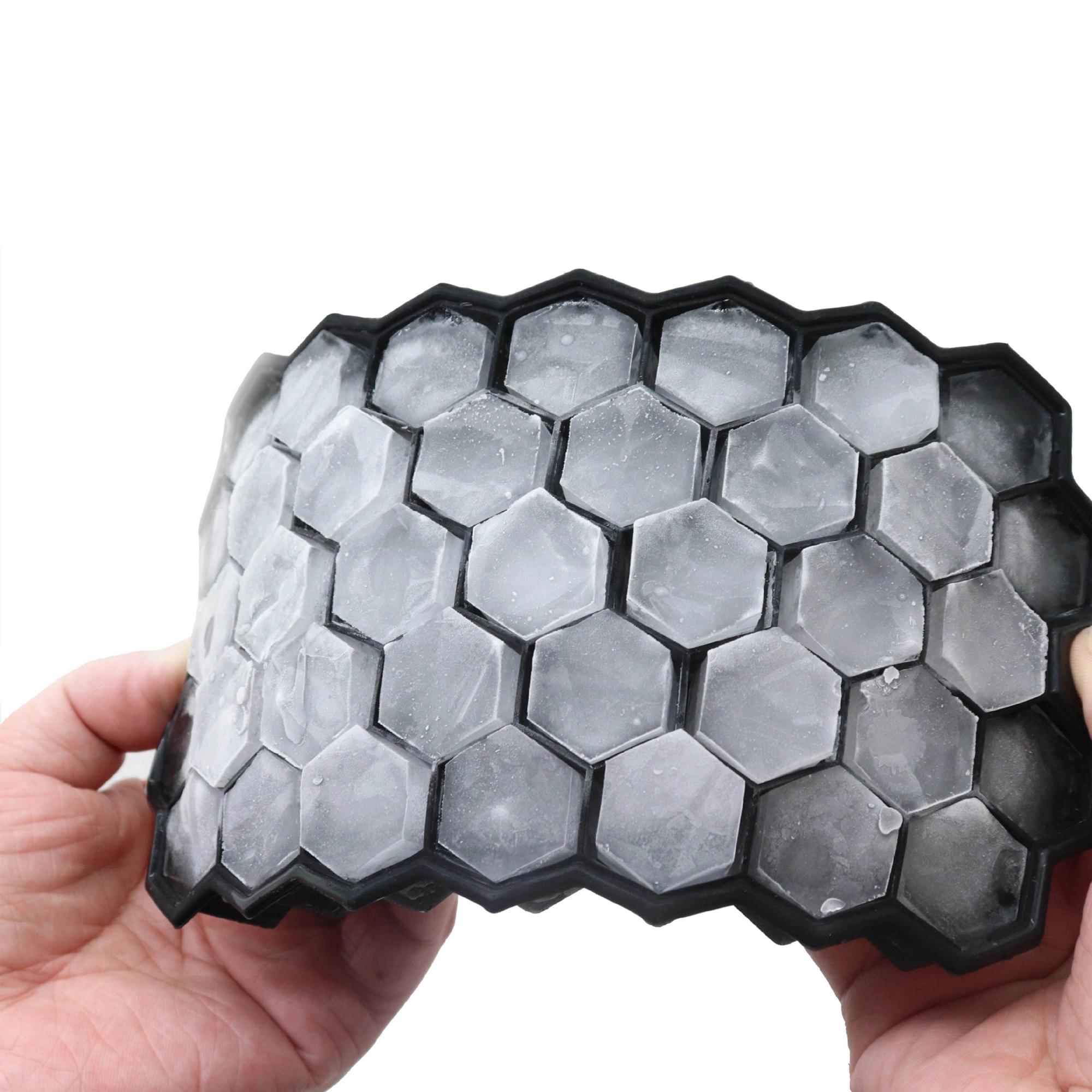 Honeycomb Ice Cube Trays Reusable Silicone With Lids 2