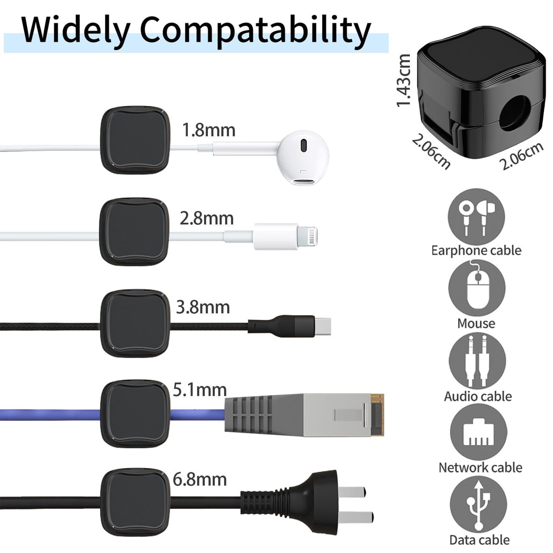 Self Adhesive Magnetic Cable Organizer Clip 3