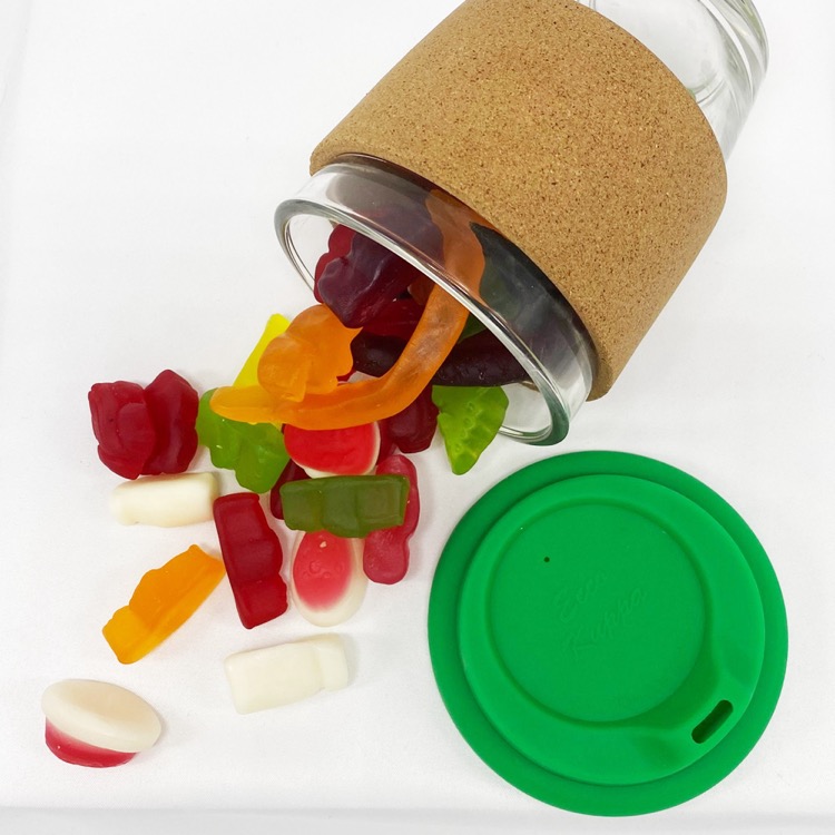 Jelly Party Mix in Cork Band Glass Coffee Cup 13