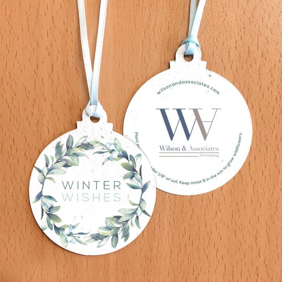 Winterberry Wreath Seed Paper Ball Ornaments 1