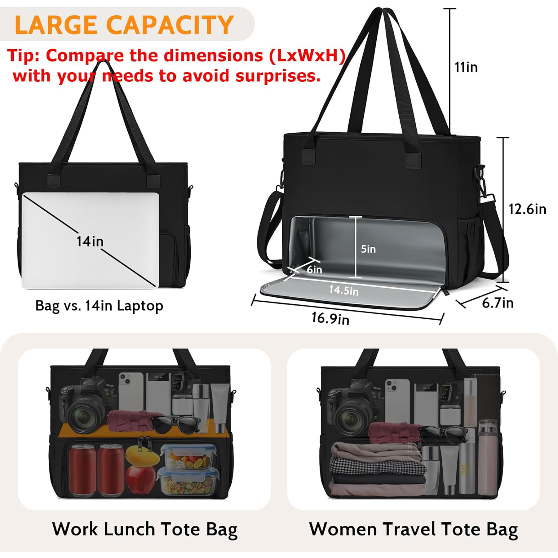 Laptop Bags with Insulated Lunch Compartment 5