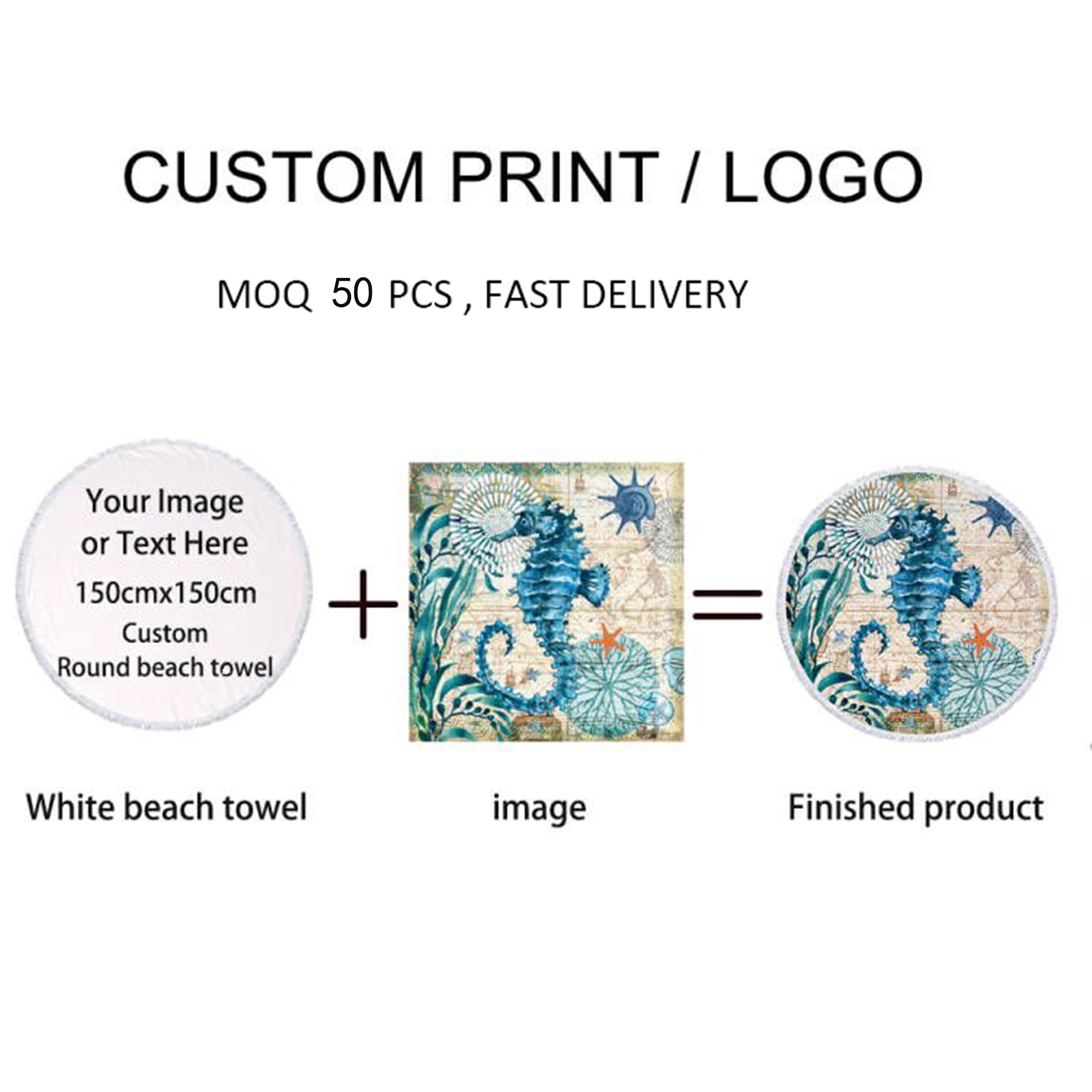 Full Color Round Microfiber Beach Towel MOQ 20pcs 2