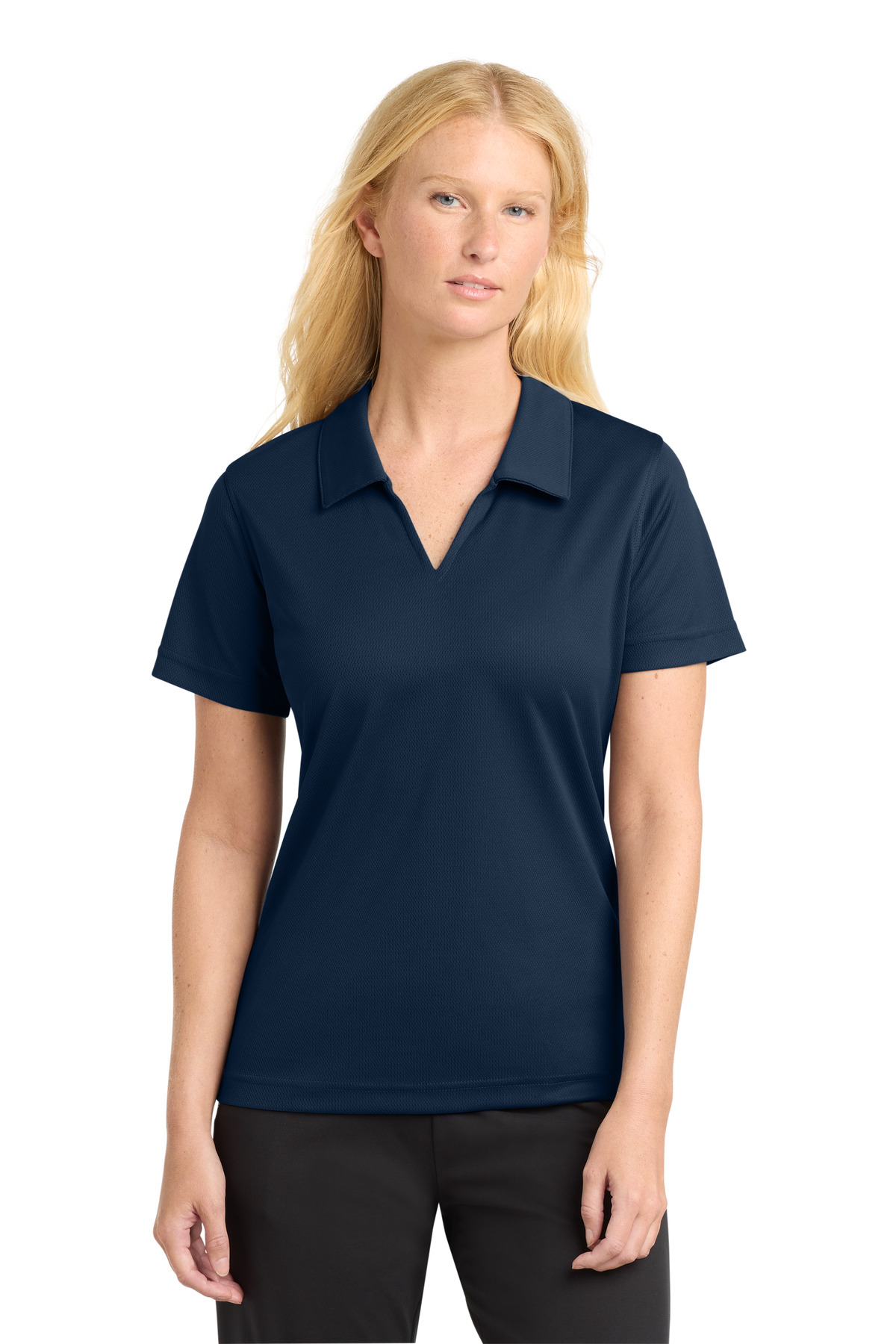 Sport-Tek Women's Dri-Mesh V-Neck Polo. L469 77