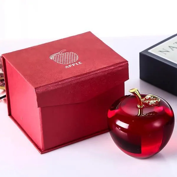 Crystal Glass Red Christmas Apples 11