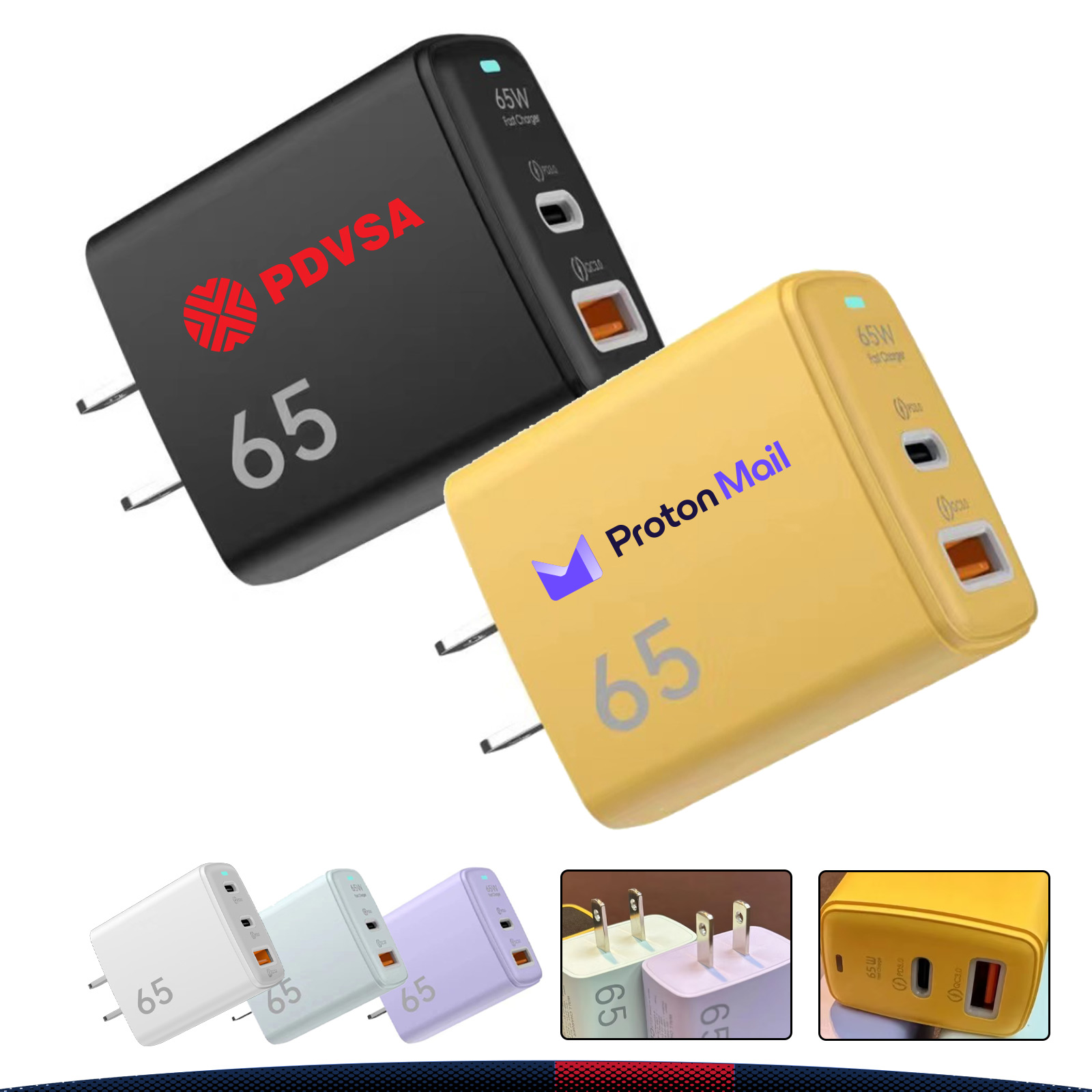 Voltix 65W 3-Port Fast Charging Wall Charger 3