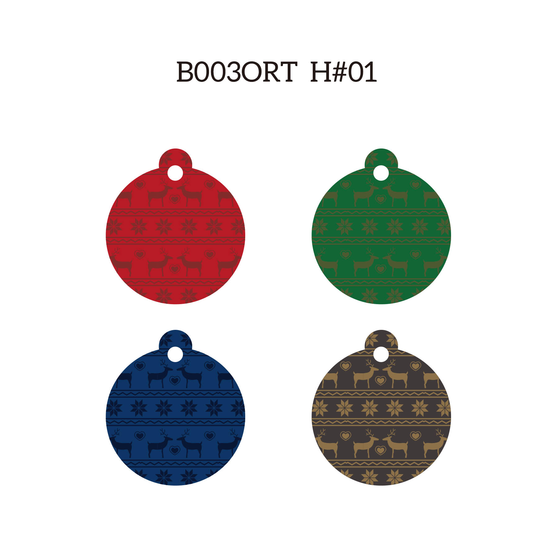3" Full Color Christmas Ornament - Round 4