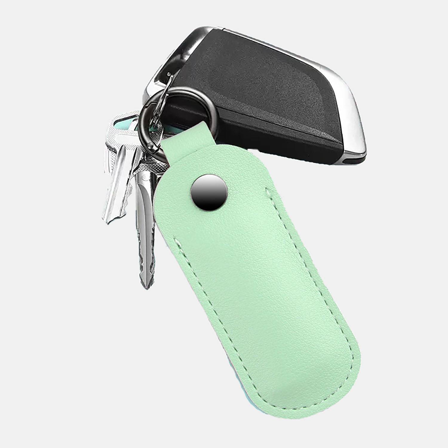 PU Leather USB Cable Organizer Keychain 4