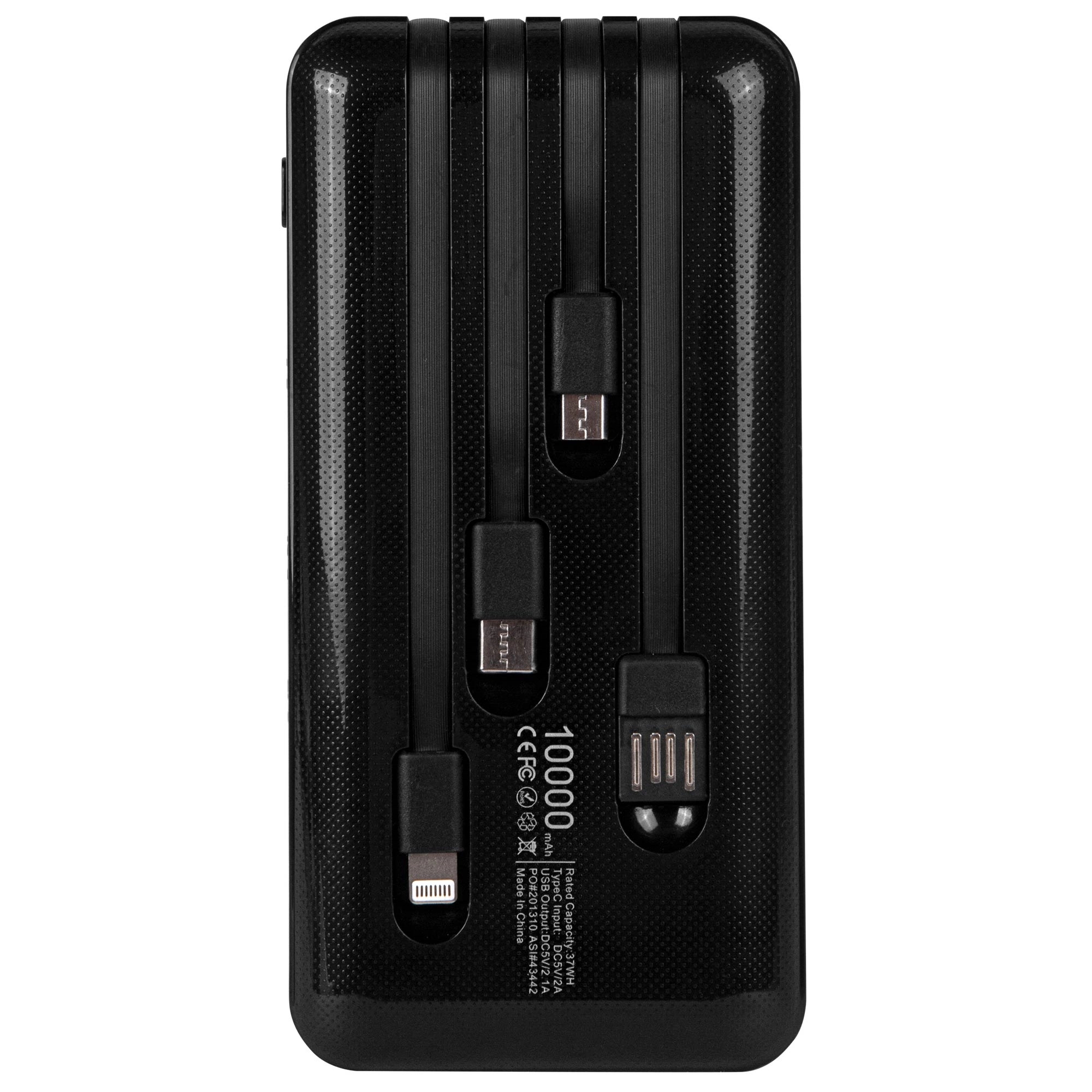10,000mAh Power Bank with Built-In Charge Cables 5