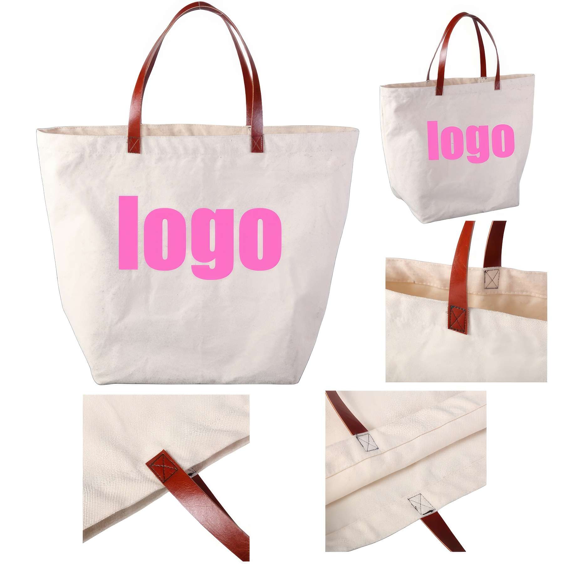 Grocery Canvas Tote Bag, custom tote bag with logo imprint 1