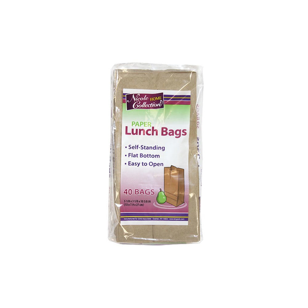 Paper Lunch Bags - 40-Packs Natural Color 2
