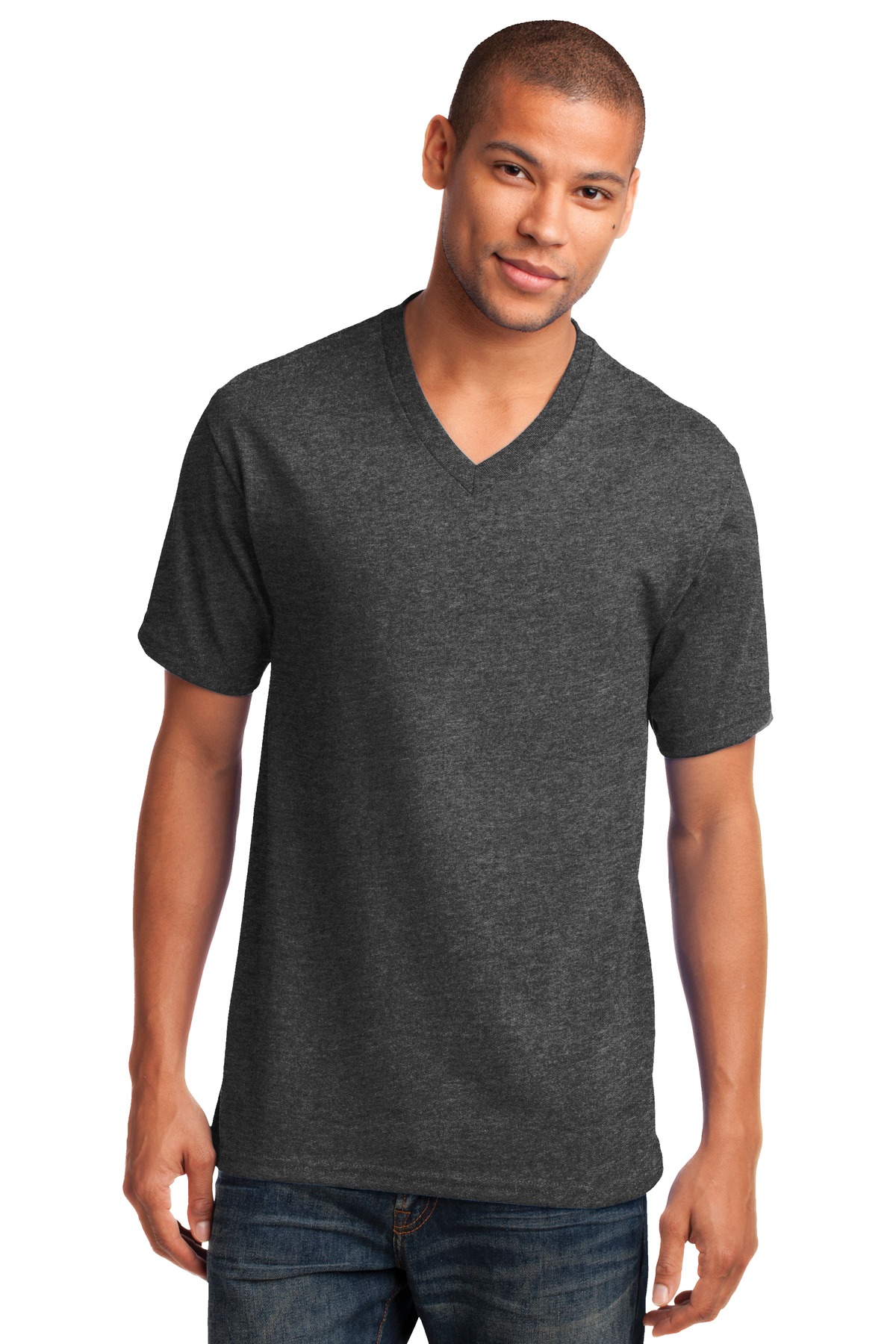 Port & Co Core Cotton V-Neck Tee. PC54V 50