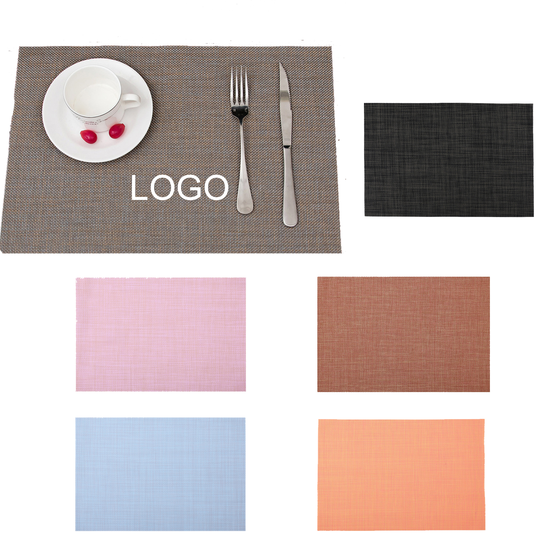PVC Solid Color Placemat 2