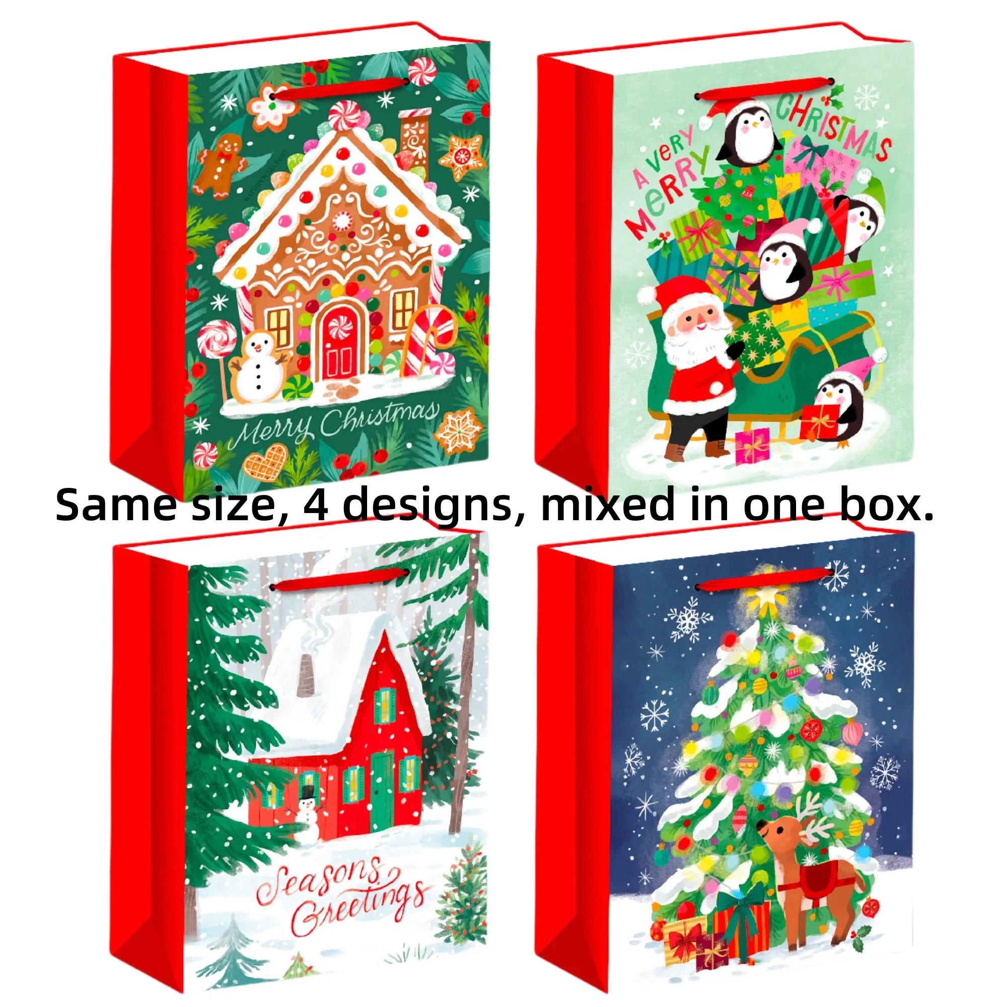 Festive Gift Carrier - Transparent Window For Giving " 3