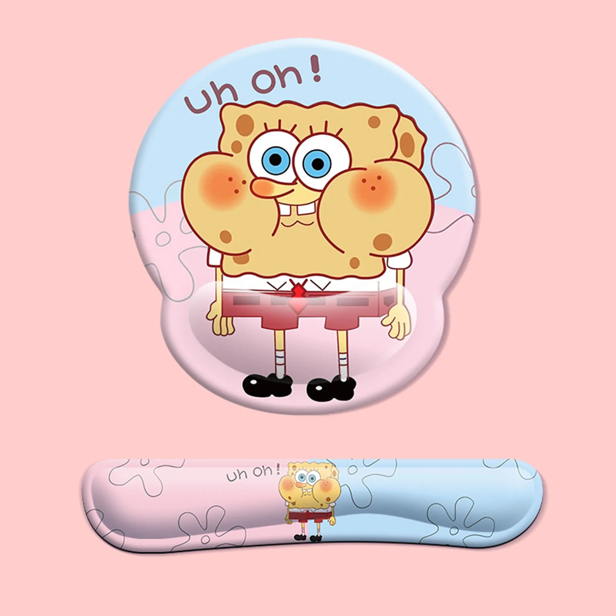 Ergonomic Two Piece Rubber Wrist Rest Mouse Pad Set 6