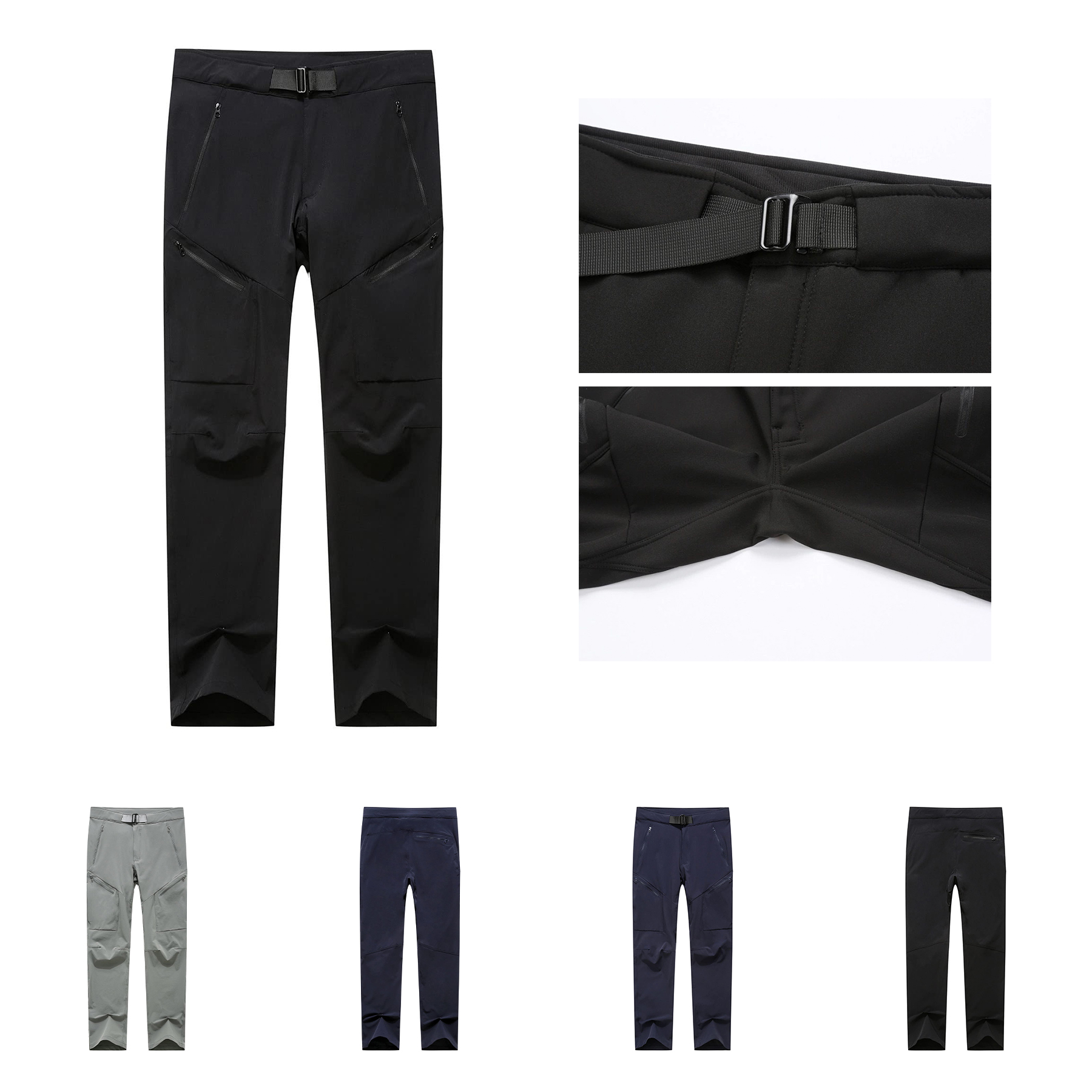 Mens Tech Hiking Fleece Softshell Pants 2