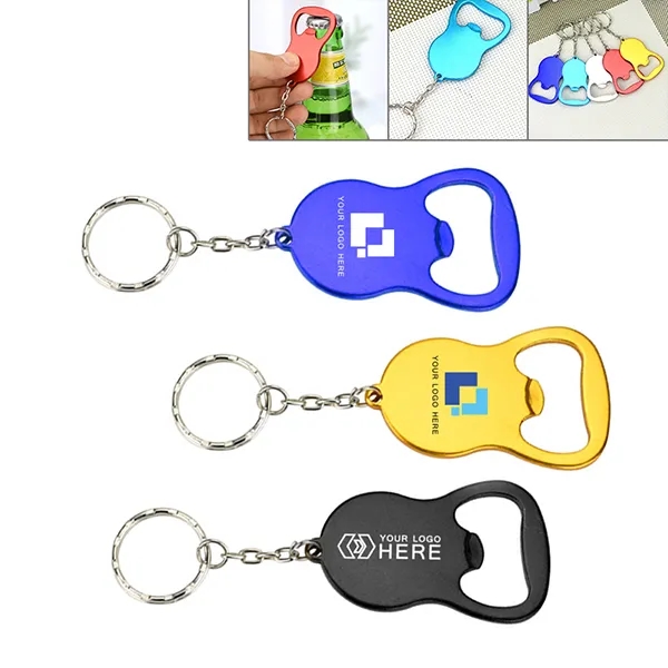 Round Bottle Opener Keychains 1