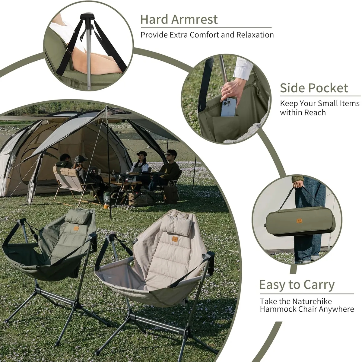 Folding Outdoor Camping Chair with carry Bag and Cup Holder 7
