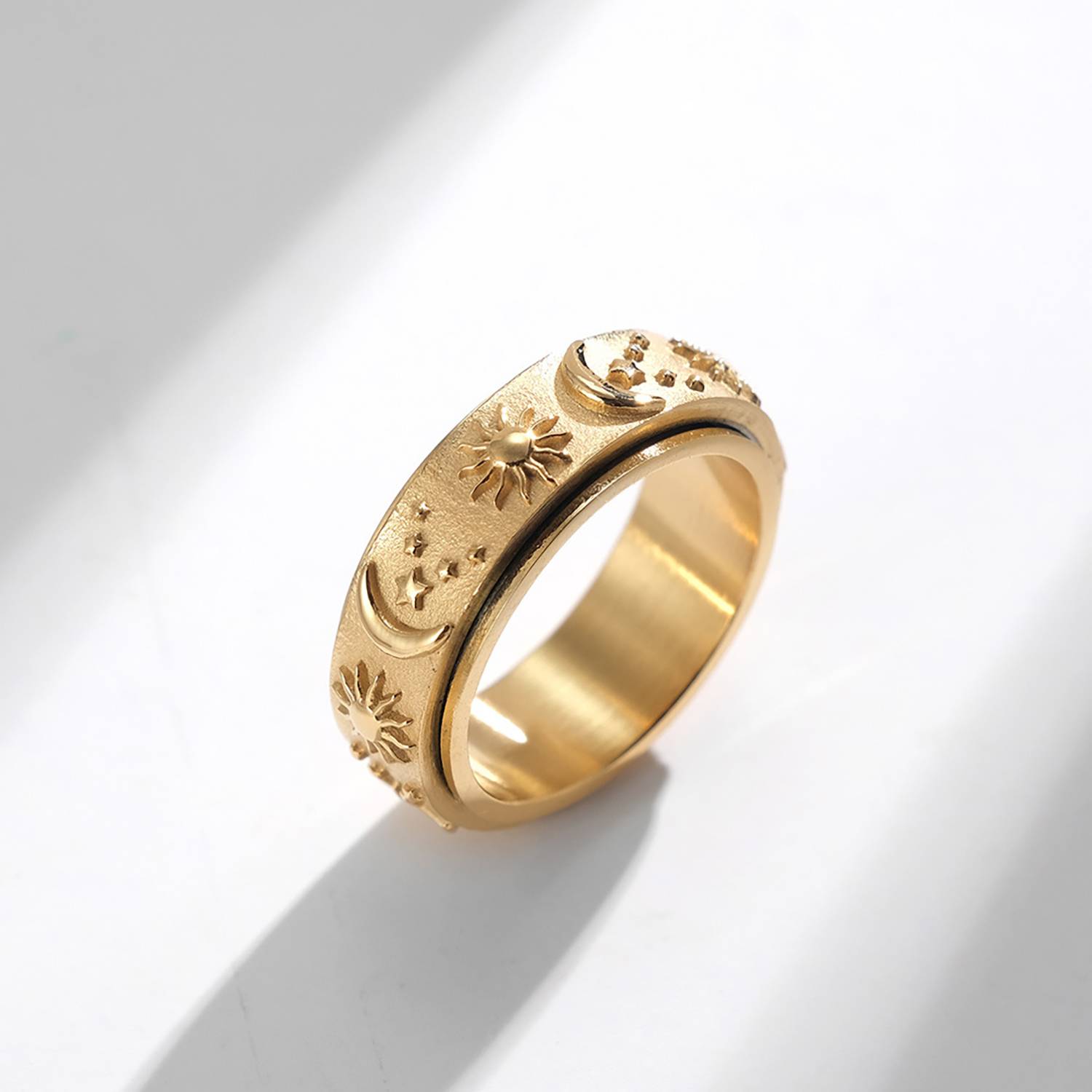 Rotatable Stainless Steel Anxiety Relief Ring 4