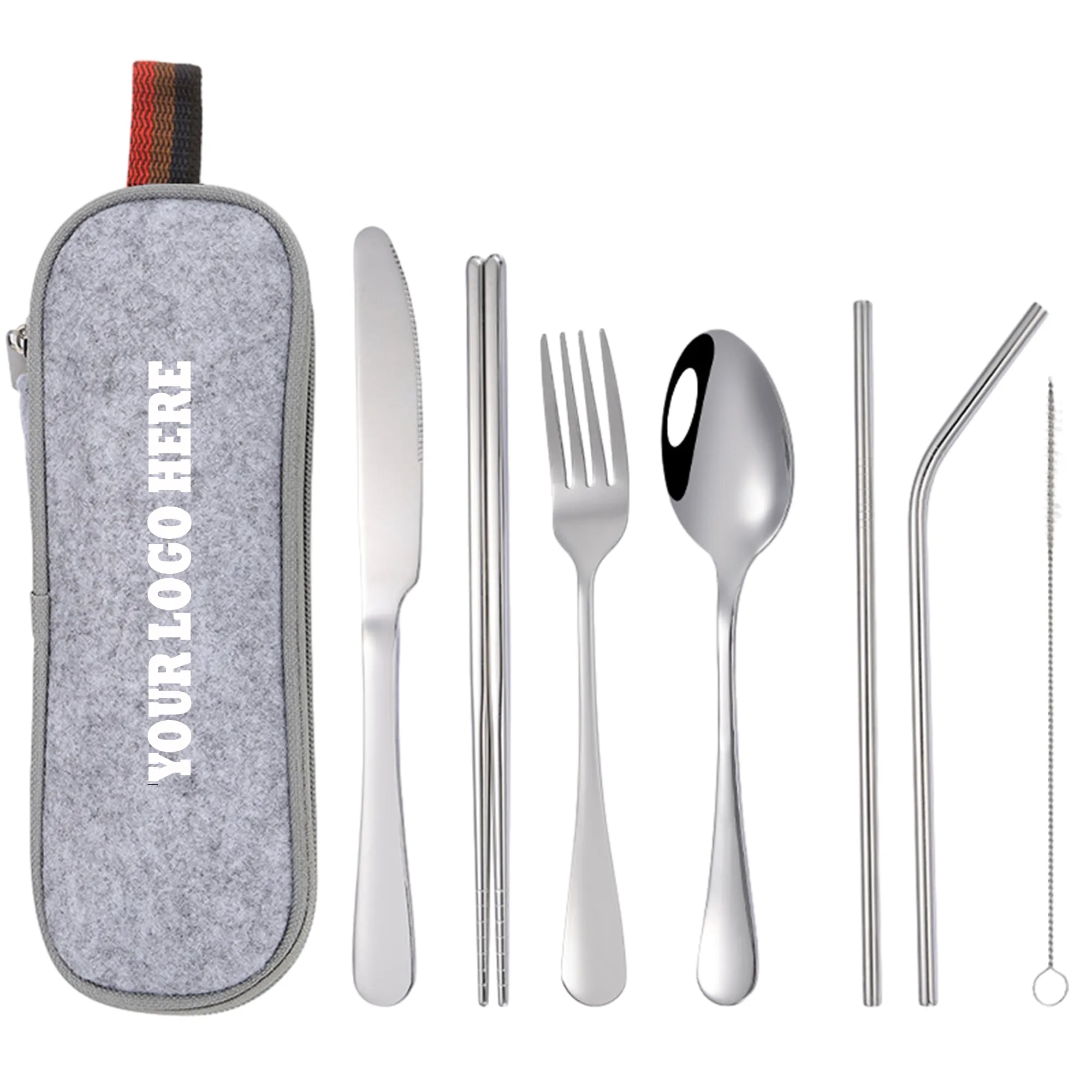 7-Piece Portable Tableware Set Camping Cutlery MOQ 50PCS 5